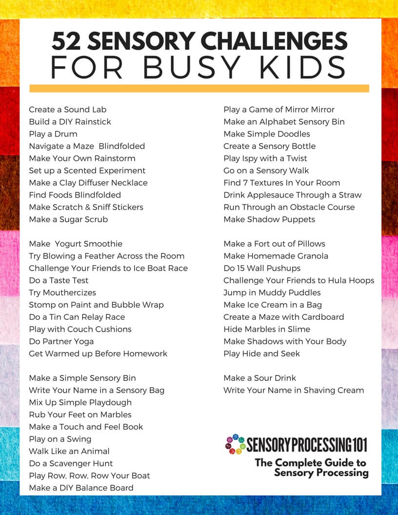 52 Sensory Challenges for Busy Kids